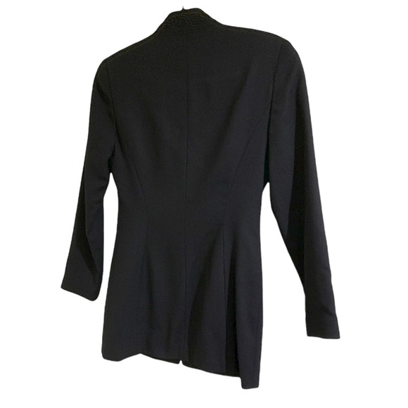 GILLIAN Stunning Black Suit 100% Wool Jacket/blazer & skirt vintage Size 2 - Picture 10 of 11